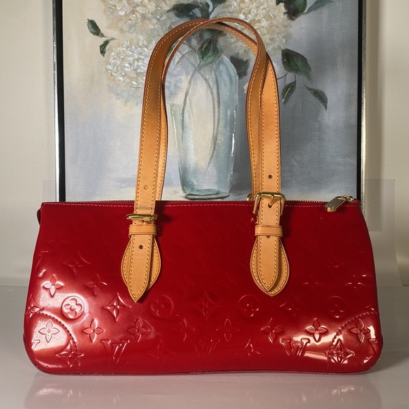 Louis Vuitton LV Tote Bag M93508 Vernis Red Rosewood Auenue 1538621